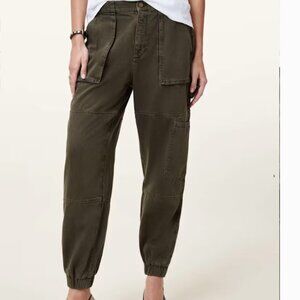 AllSaints Mila Cargo Joggers Size 8 NWOT Khaki Green